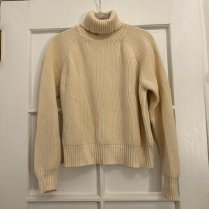 Vintage 100% Cotton Cream Turtleneck